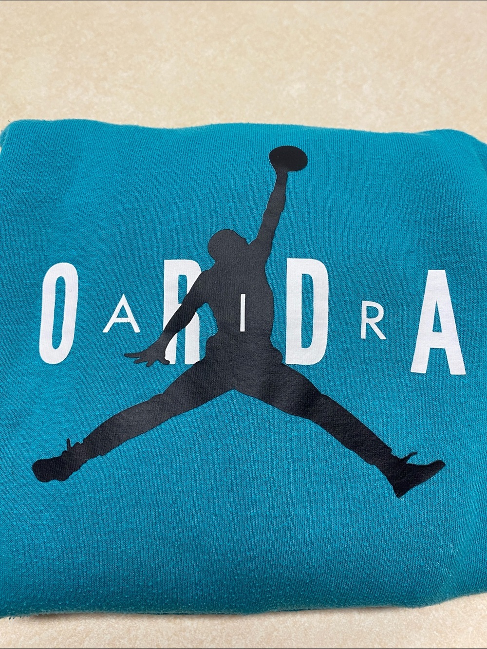 Jordan Teal Pullover Hoodie with Jumpman Logo - Picture 9 of 9